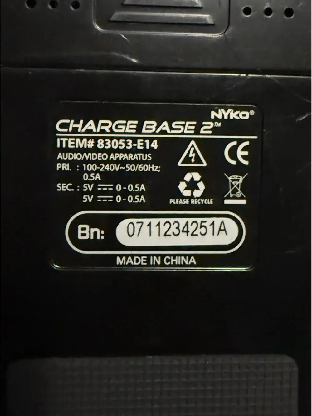 Nyko Charge Base 2 Charging Dock 83053-E14 for PlayStation 3 PS3 Controller